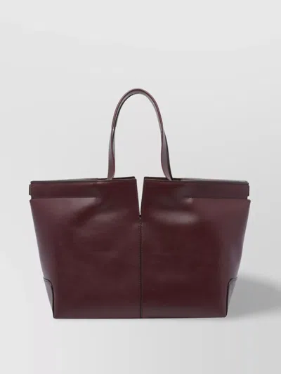 Tod's Leather Tote Bag With Double Top Handles
