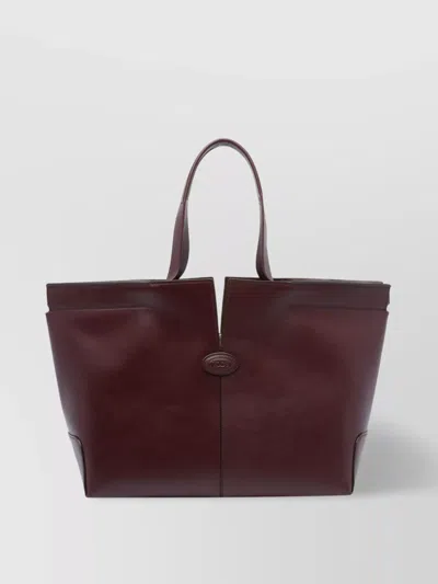 Tod's Leather Tote Bag With Double Top Handles