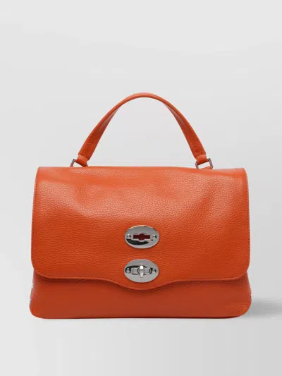 Zanellato Pebbled Texture Cross-body Bag With Metal Hardware