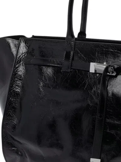 Benedetta Bruzziches Glossy Finish Shoulder Bag With Front Strap