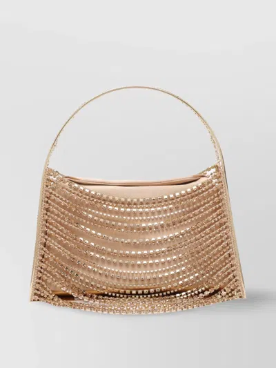 Benedetta Bruzziches Embellished Strass One Handle Structured Shoulder Bag