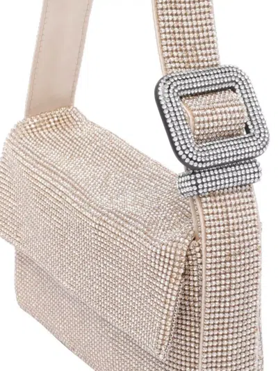 Benedetta Bruzziches Rhinestone Square Buckle Shoulder Bag