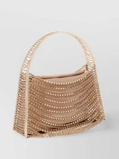 Benedetta Bruzziches Embellished Strass One Handle Structured Shoulder Bag