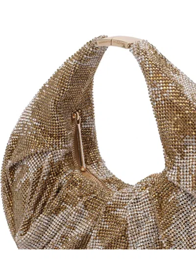 Benedetta Bruzziches Slouchy Rhinestone Mini Bag With Top Handle
