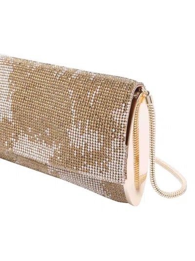 Benedetta Bruzziches Rectangular Rhinestone Chain Shoulder Bag
