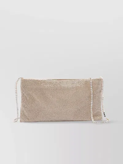 Benedetta Bruzziches Shoulder Strap Chain Clutch Bag Rhinestone