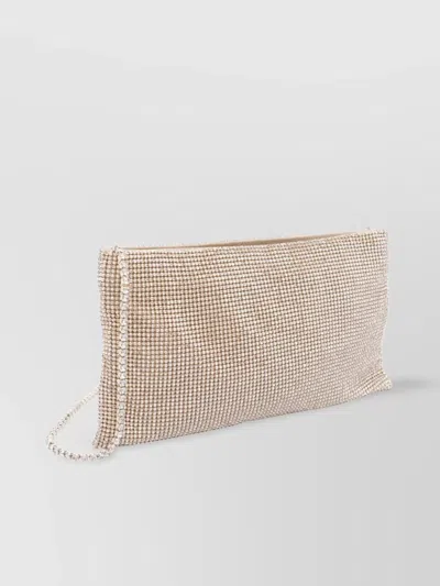 Benedetta Bruzziches Shoulder Strap Chain Clutch Bag Rhinestone