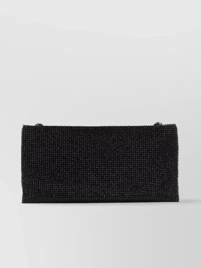 Benedetta Bruzziches Clutch Beaded Rectangular Detachable Strap