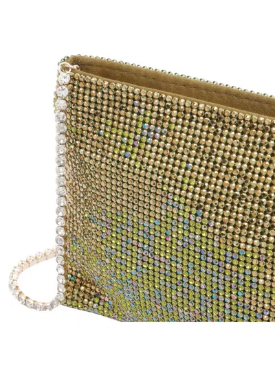 Benedetta Bruzziches Rectangular Rhinestone Chain Strap Clutch Bag