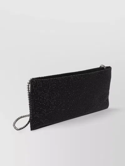 Benedetta Bruzziches Clutch Beaded Rectangular Detachable Strap