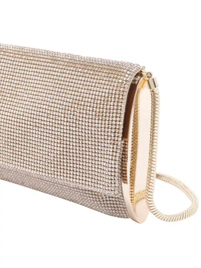 Benedetta Bruzziches Chain Strap Rectangular Shoulder Bag With Rhinestone Embellishment