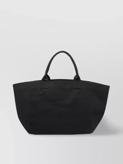 Ganni Large Graphic Print Tote Bag With 2 Handles