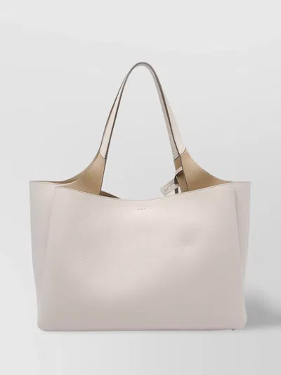 Tod's Textured Leather Tote Bag With 2 Handles