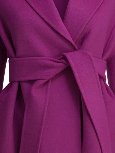 's Max Mara Waist Belted Mid-length Coat With Notched Lapels