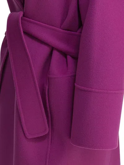 's Max Mara Waist Belted Mid-length Coat With Notched Lapels