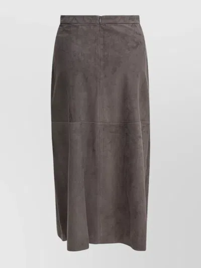 S Max Mara High Waist Skirts Seam Detailing In Gray