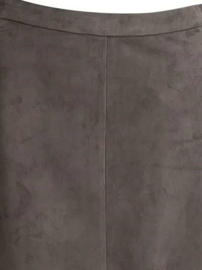 S Max Mara High Waist Skirts Seam Detailing In Gray