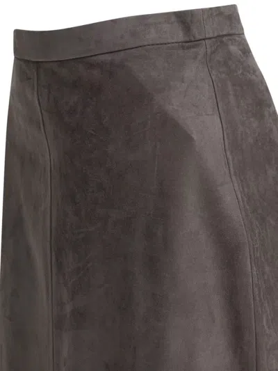 S Max Mara High Waist Skirts Seam Detailing In Gray
