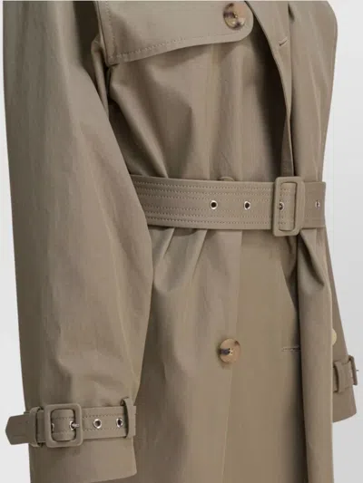 Alexander Mcqueen Trench Coat Belted At The Waist In Brown
