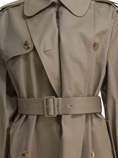 Alexander Mcqueen Trench Coat Belted At The Waist In Brown