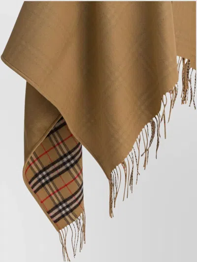 Burberry Fringe Plaid Check Jacket