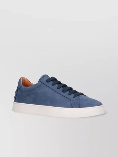 Tod's Sneakers In Nabuk Di Vitello In Blue