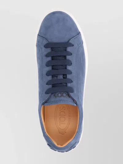 Tod's Sneakers In Nabuk Di Vitello In Blue