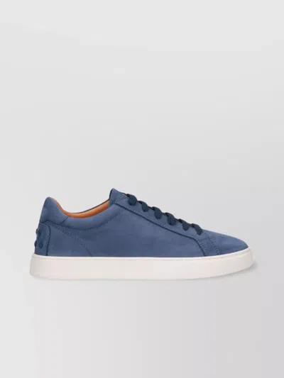 Tod's Sneakers In Nabuk Di Vitello In Blue