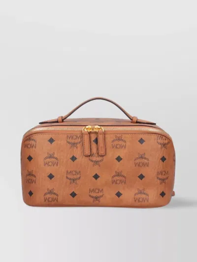 Mcm Rectangular Shape Side Strap Top Handle