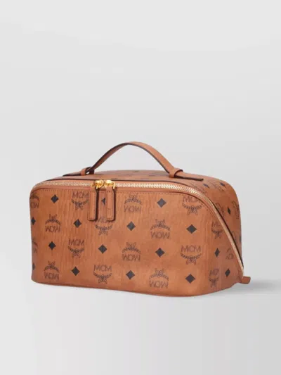 Mcm Rectangular Shape Side Strap Top Handle