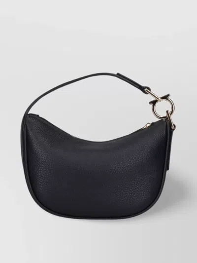 Ferragamo Textured Top Handle Shoulder Bag