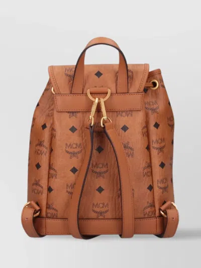 Mcm Straps Detail Hardware Pockets Handle In Brown