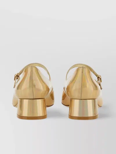 Stuart Weitzman Vivienne Almond Toe Block Heel Ballerina