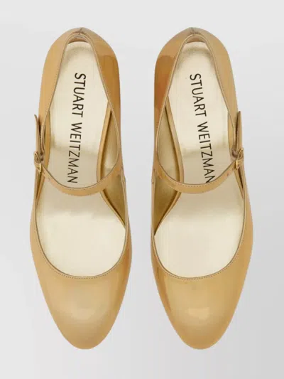 Stuart Weitzman Vivienne Almond Toe Block Heel Ballerina