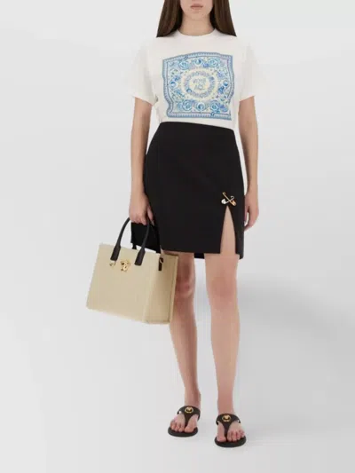 Versace Crew Neck Graphic Print Short Sleeves Top