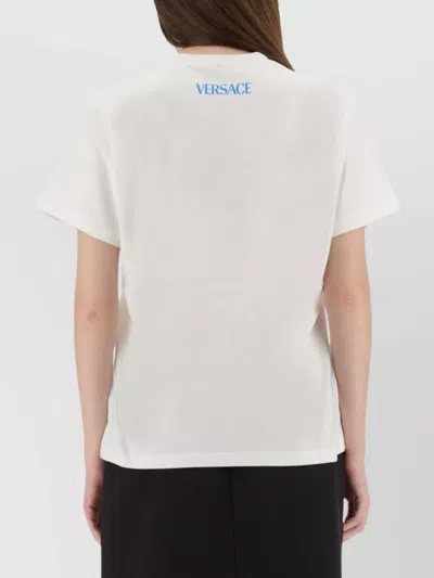Versace Crew Neck Graphic Print Short Sleeves Top