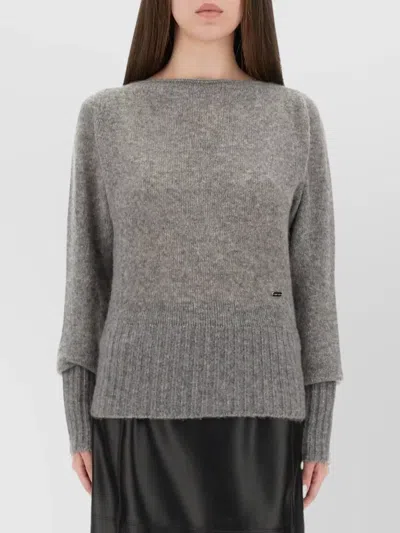 Tom Ford Knitwear With Ribbed Hem And Long Sleeves In Gray