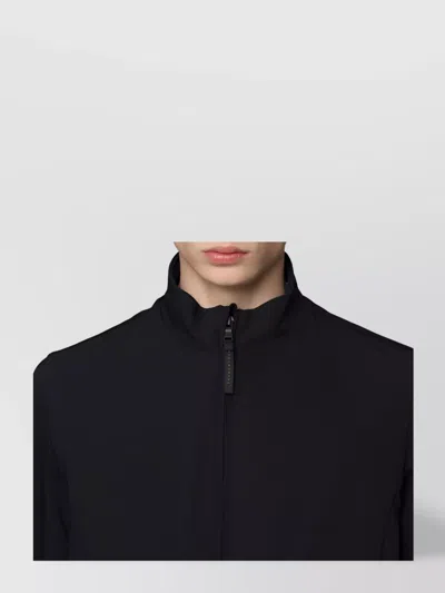 Paul & Shark Nylon Jacket With High Collar And Pockets In Blue