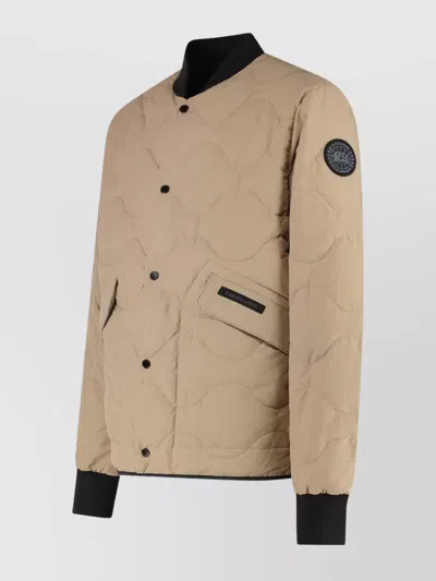 Canada Goose Quilted Reversible Jacket Zippered Pockets In Neutral