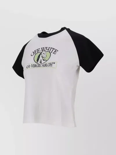 Off-white Graphic Print Raglan Fit T-shirt
