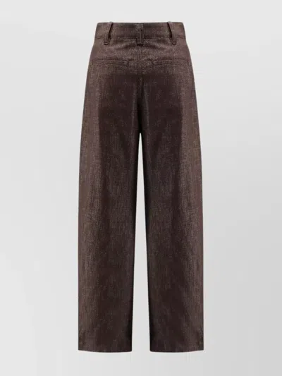 Brunello Cucinelli Women Denim Trousers With Lurex Profile