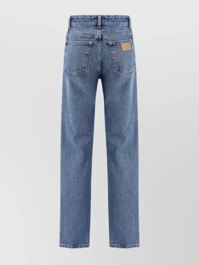 Mm6 Maison Margiela Straight Leg Jeans With Reverse Pockets