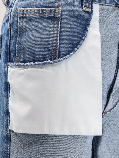 Mm6 Maison Margiela Straight Leg Jeans With Reverse Pockets