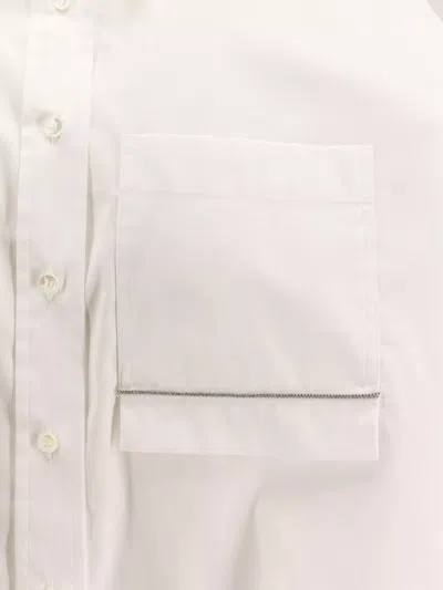 Brunello Cucinelli Cotton Blend Shirt Monili Detail