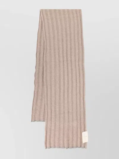 Brunello Cucinelli Ribbed Cashmere Scarf With Contrasting Profile