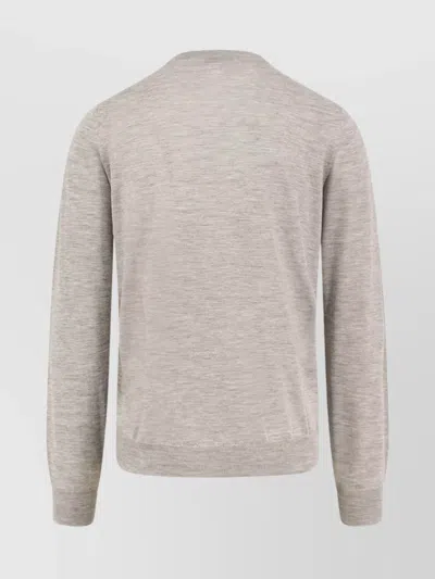 Brunello Cucinelli Cashmere And Silk Crew-neck Sweater In Gray