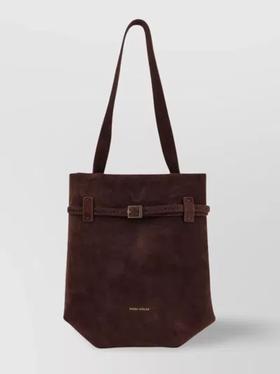 Manu Atelier Mini Tote Jour Suede Shoulder Bag