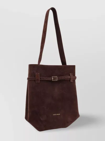 Manu Atelier Mini Tote Jour Suede Shoulder Bag