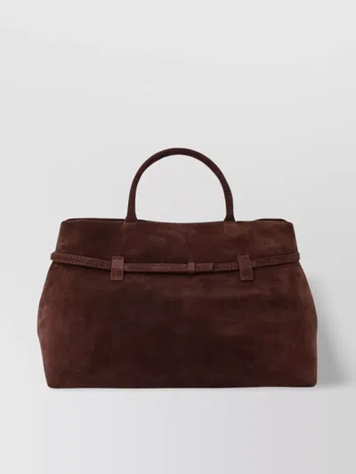 Manu Atelier The Cambon 35 Suede Shoulder Bag