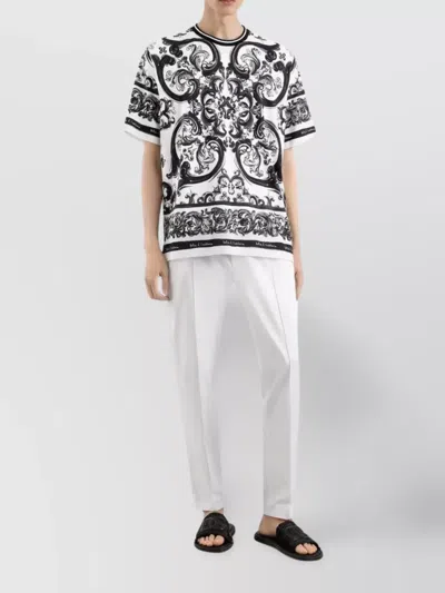 Dolce & Gabbana Maiolica T-shirt In Black